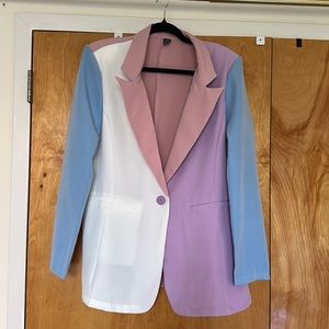 Pastel Color Blocked Blazer